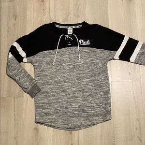 VS PINK lace up sweater